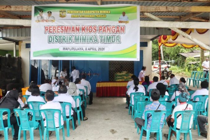 Pemkab Mimika Resmikan Kios Pangan di Mapurujaya, Perkuat Rantai Distribusi Pangan Lokal