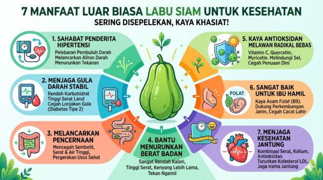 Infografis manfaat labu siam